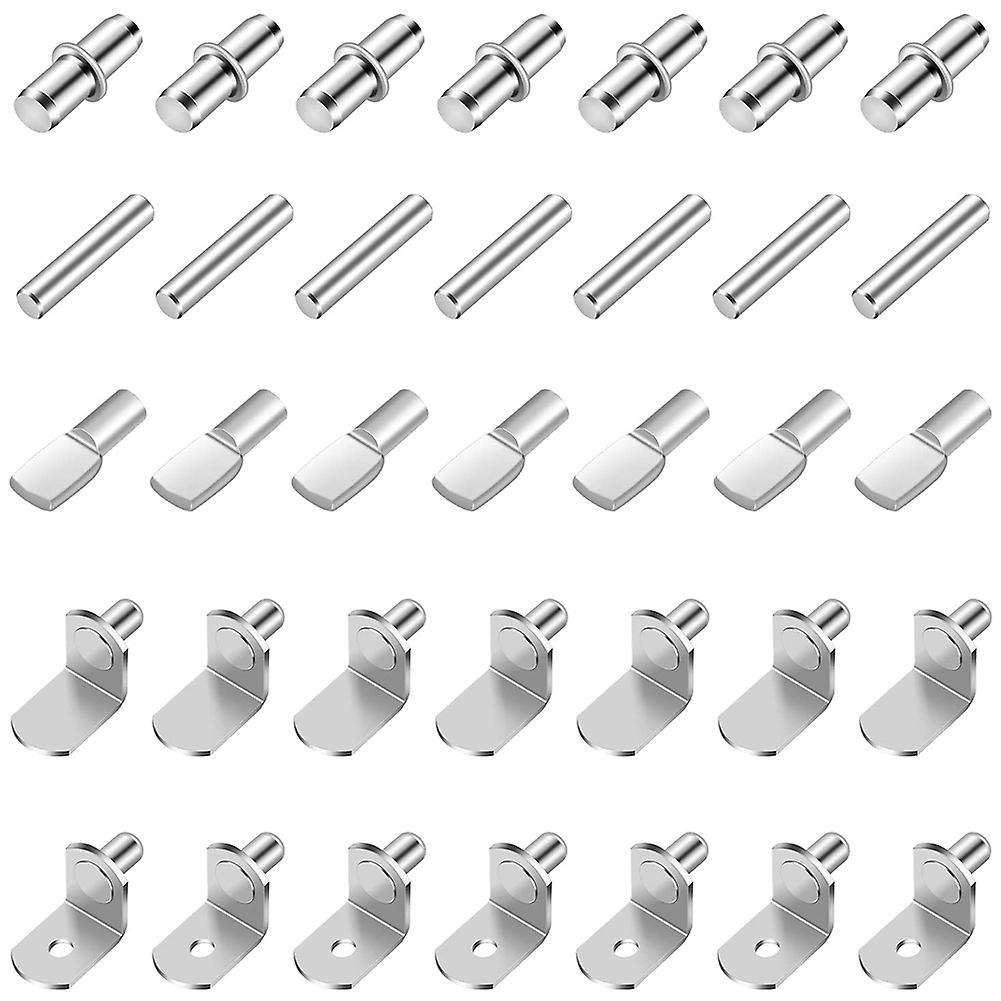 86 Pieces 5 Styles Shelf Pins Kit,nickel Plated Shelf Bracket Pegs