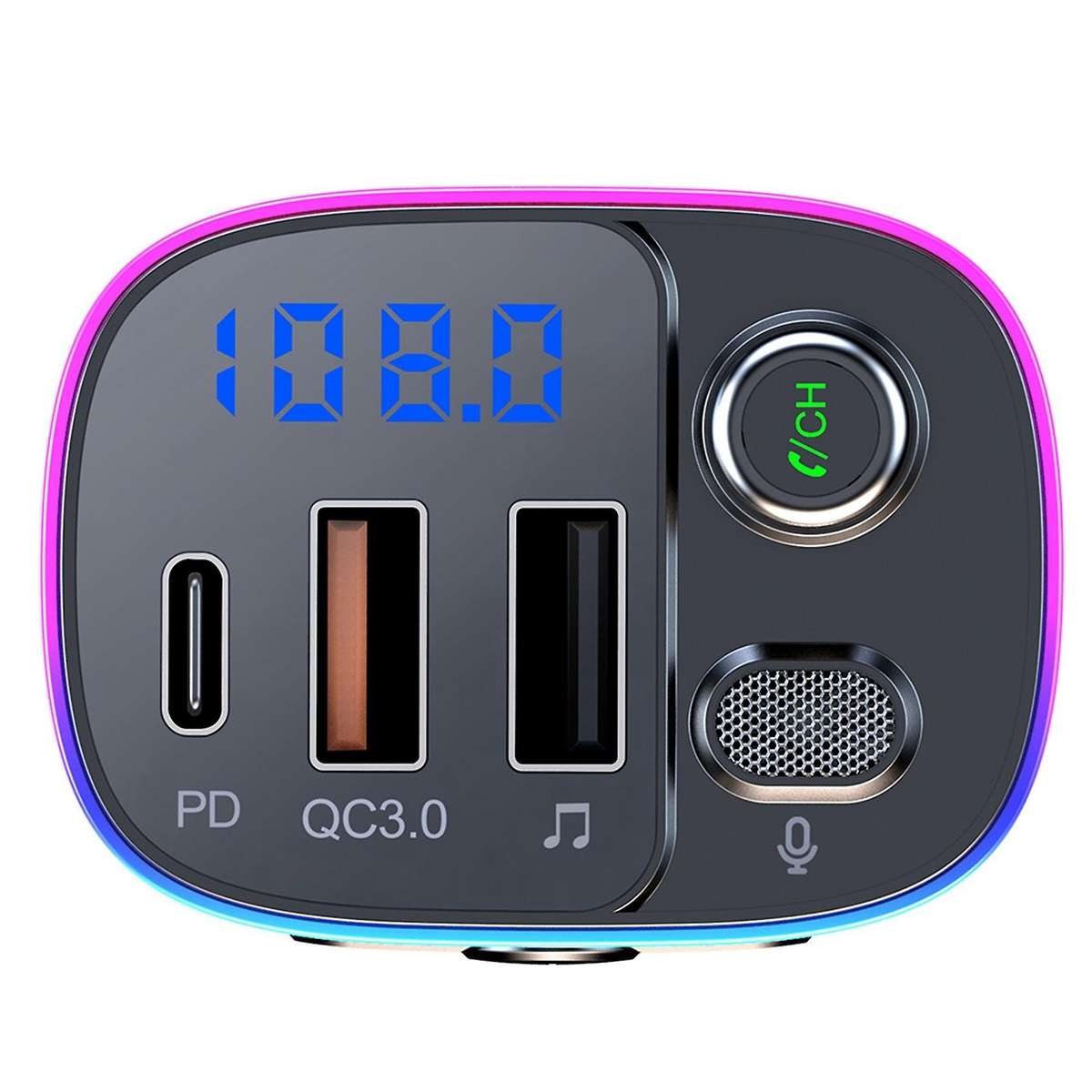 T65 Bluetooth Car Adapter, Wireless Car Radio Adapter Music Player