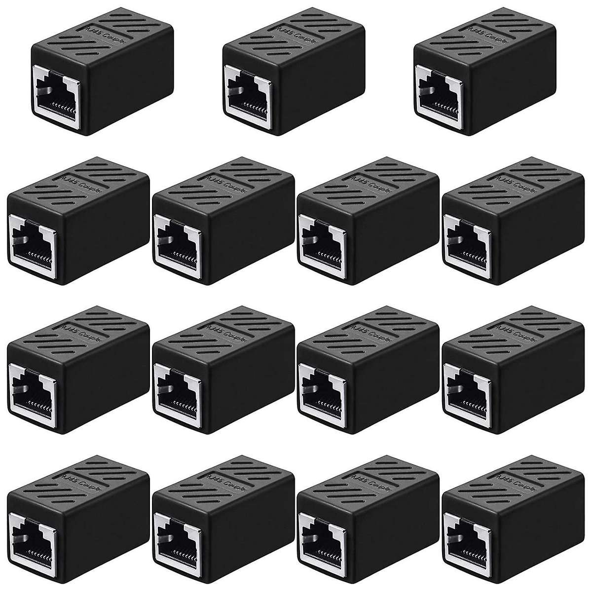 15pcs Rj45 Coupler,for Cat7/cat6/cat5e Cable Coupler Female to Female