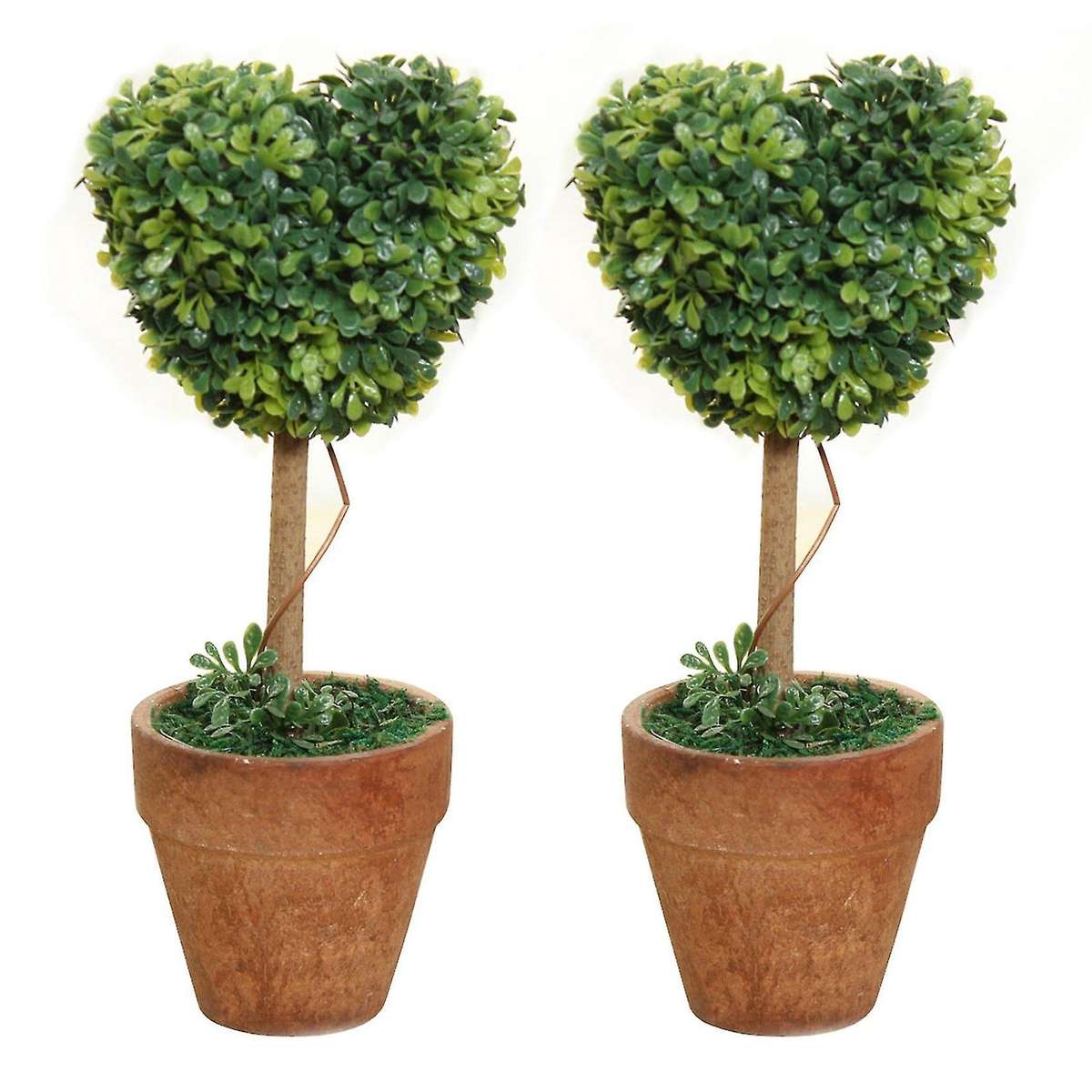 Plastic Garden Grass Ball Topiary Plant for Decor(heart-shaped)