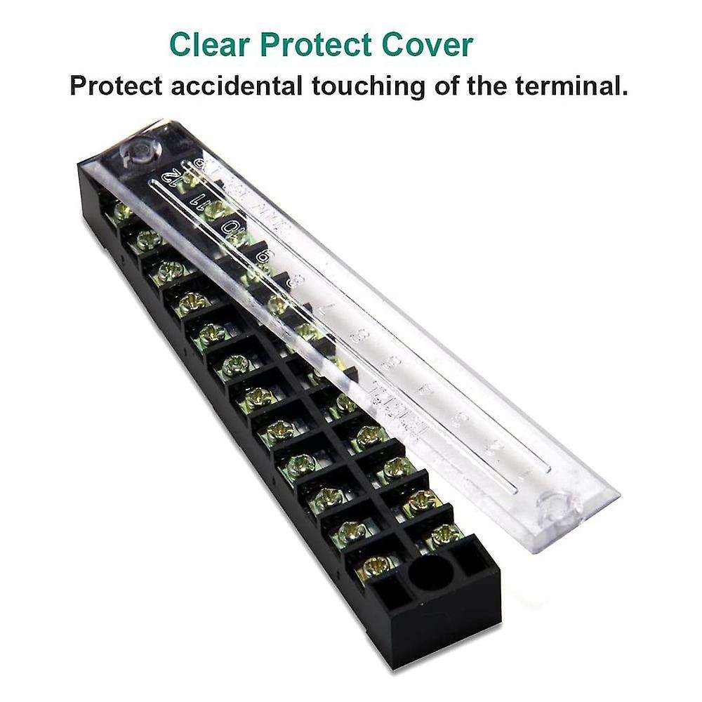 10 Pcs 12 Positions Dual Row 600v 15a Screw Terminal Strip Blocks
