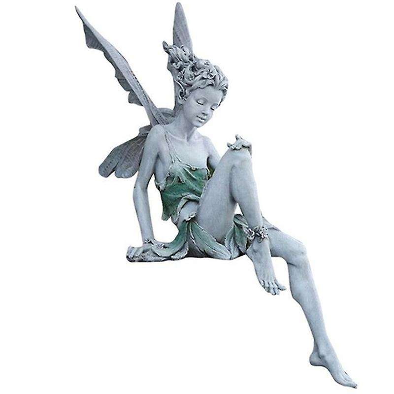 Fairy Statue Garden Ornament Resin Craft Home Outdoor Decoration-a