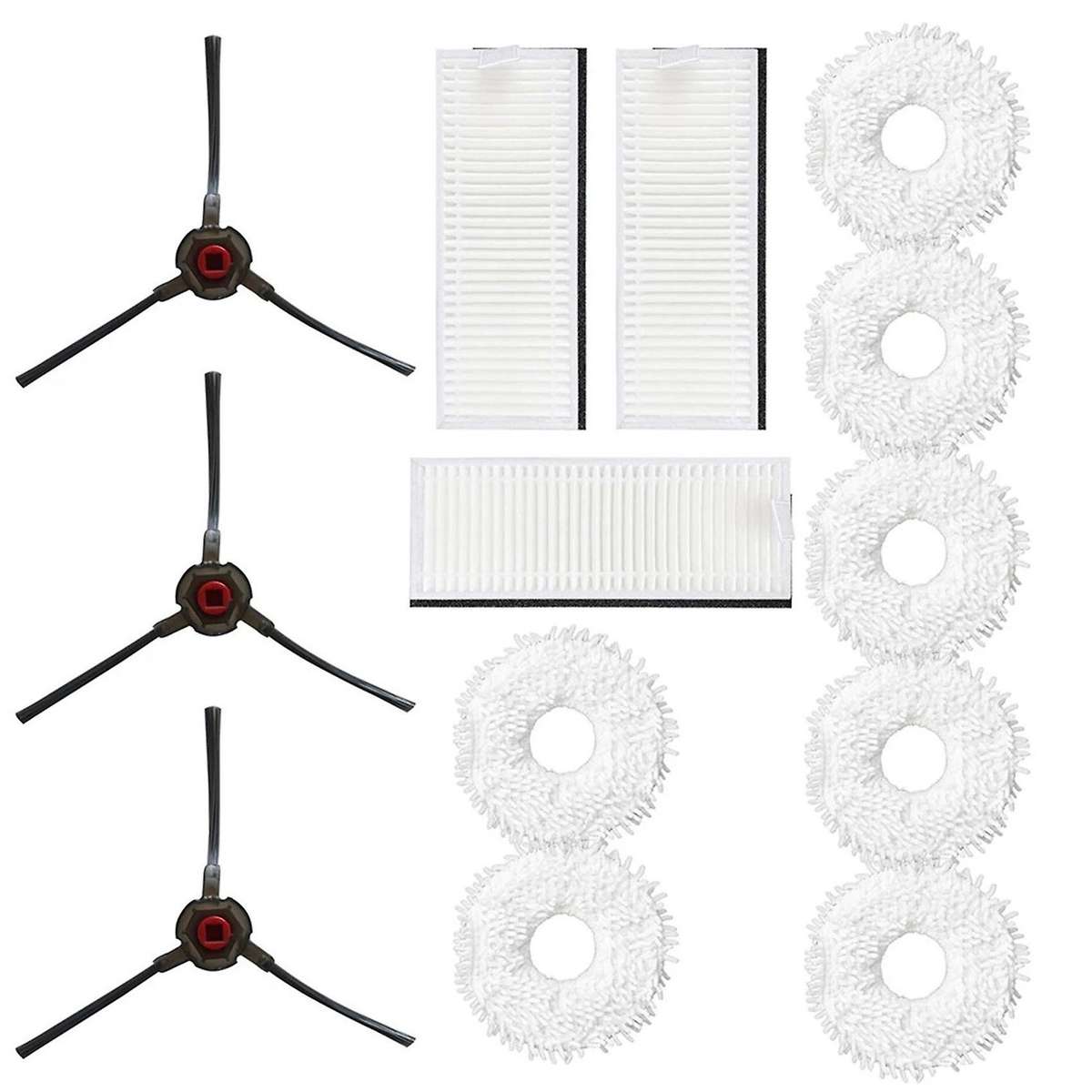 13pcs/set Filter Mop Cloth Side Brush for Yeedi Mop Cleaning Pad