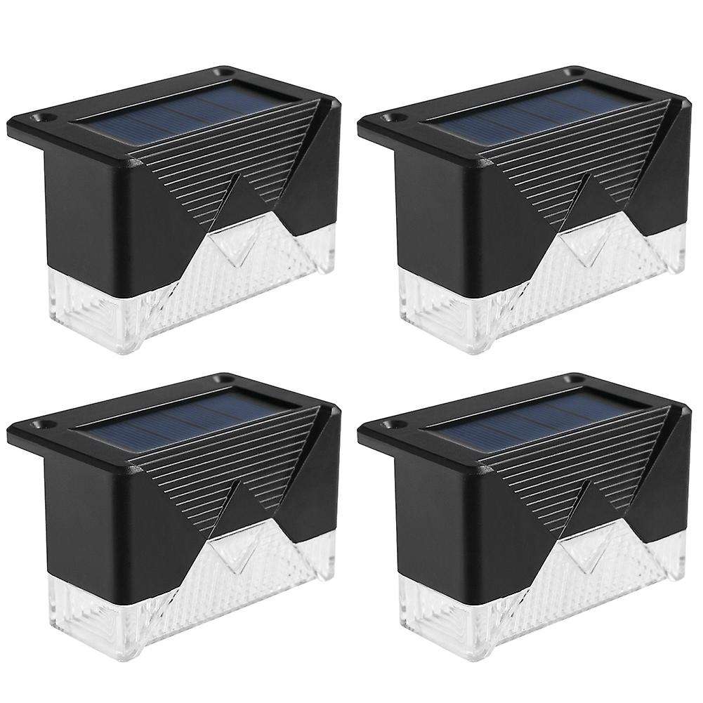 4pcs Solar Stair Lamp Outdoor Fence Light Garden Lights Waterproof