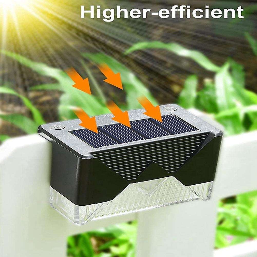 4pcs Solar Stair Lamp Outdoor Fence Light Garden Lights Waterproof