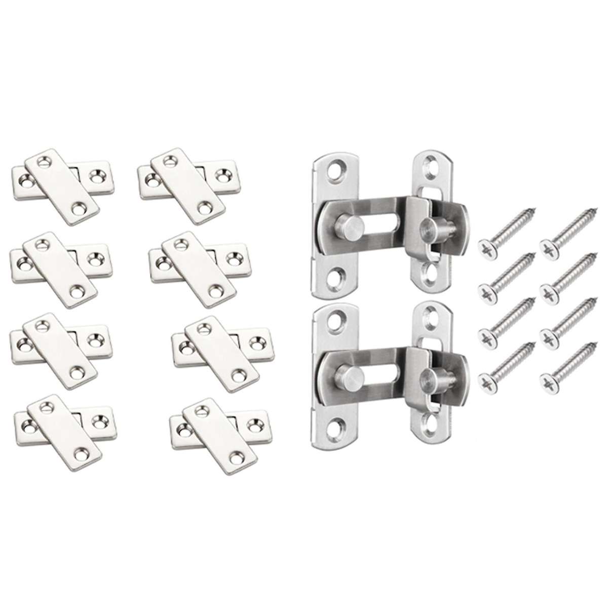 8 Sets Of Ultra-thin Strong Magnetic Door Closers Cabinet Hasp Latch