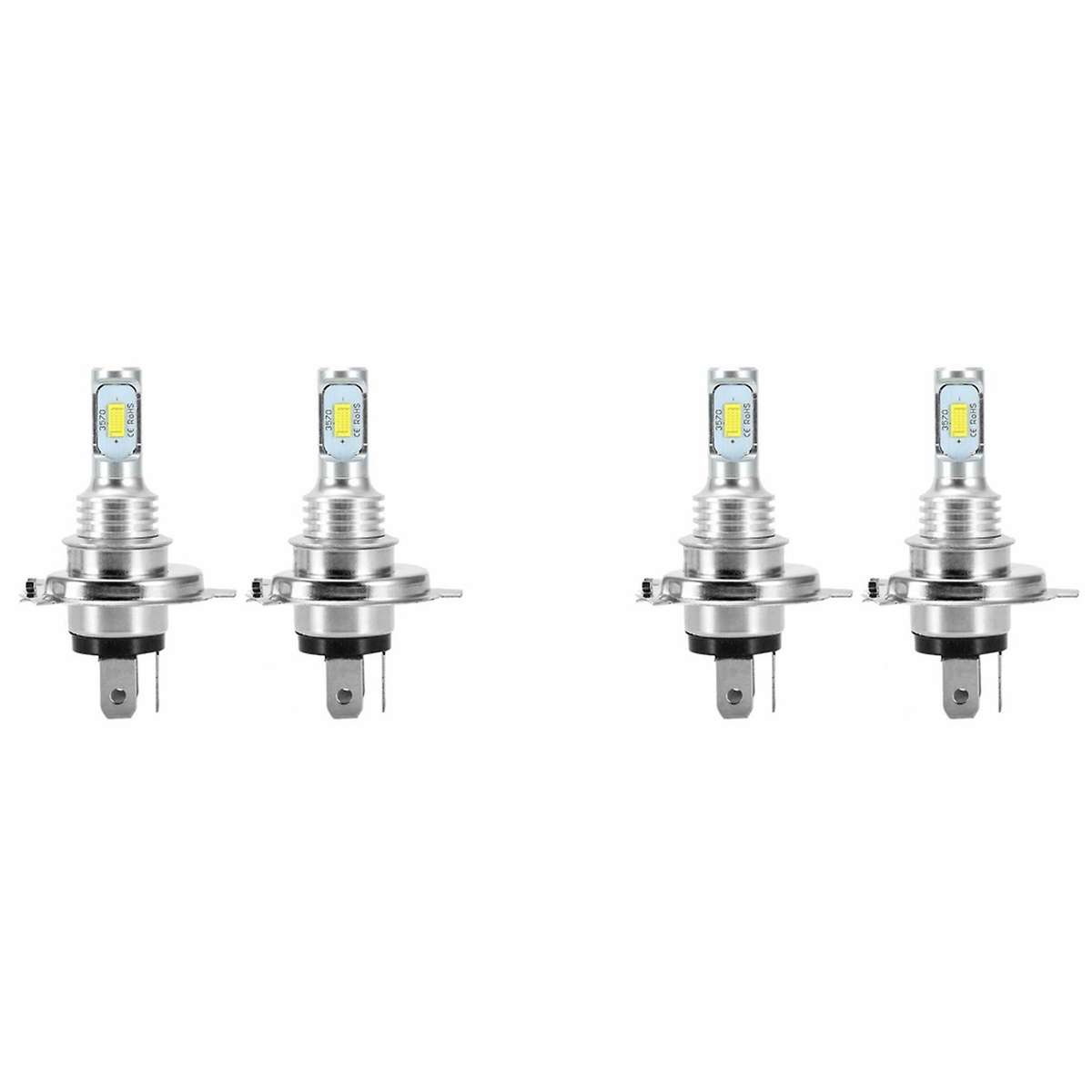 2 X H4 9003 Hb2 6000k Super White Csp Led Headlight Bulb Kit