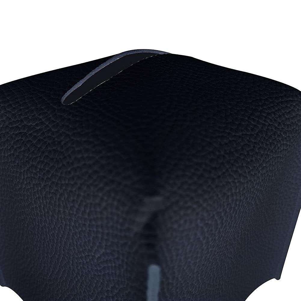 2 Pieces Pu Leather Tissue Box with Bottom Belt (black)