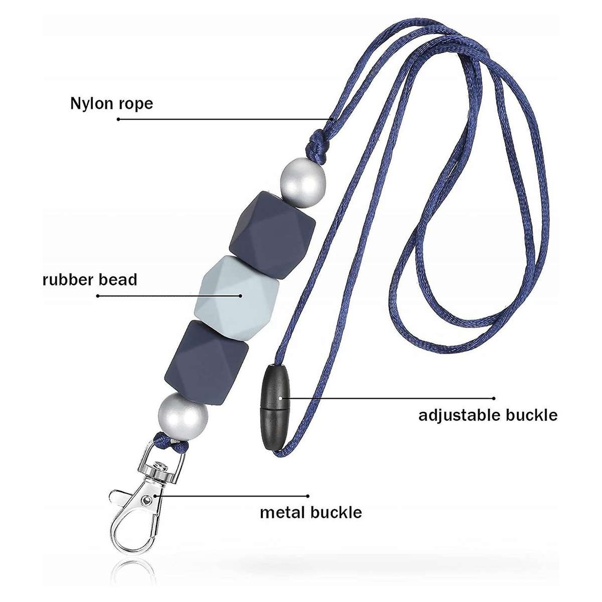 4 Pcs Badge Lanyard Separated Id Key Lanyard for Teachers, Nurses