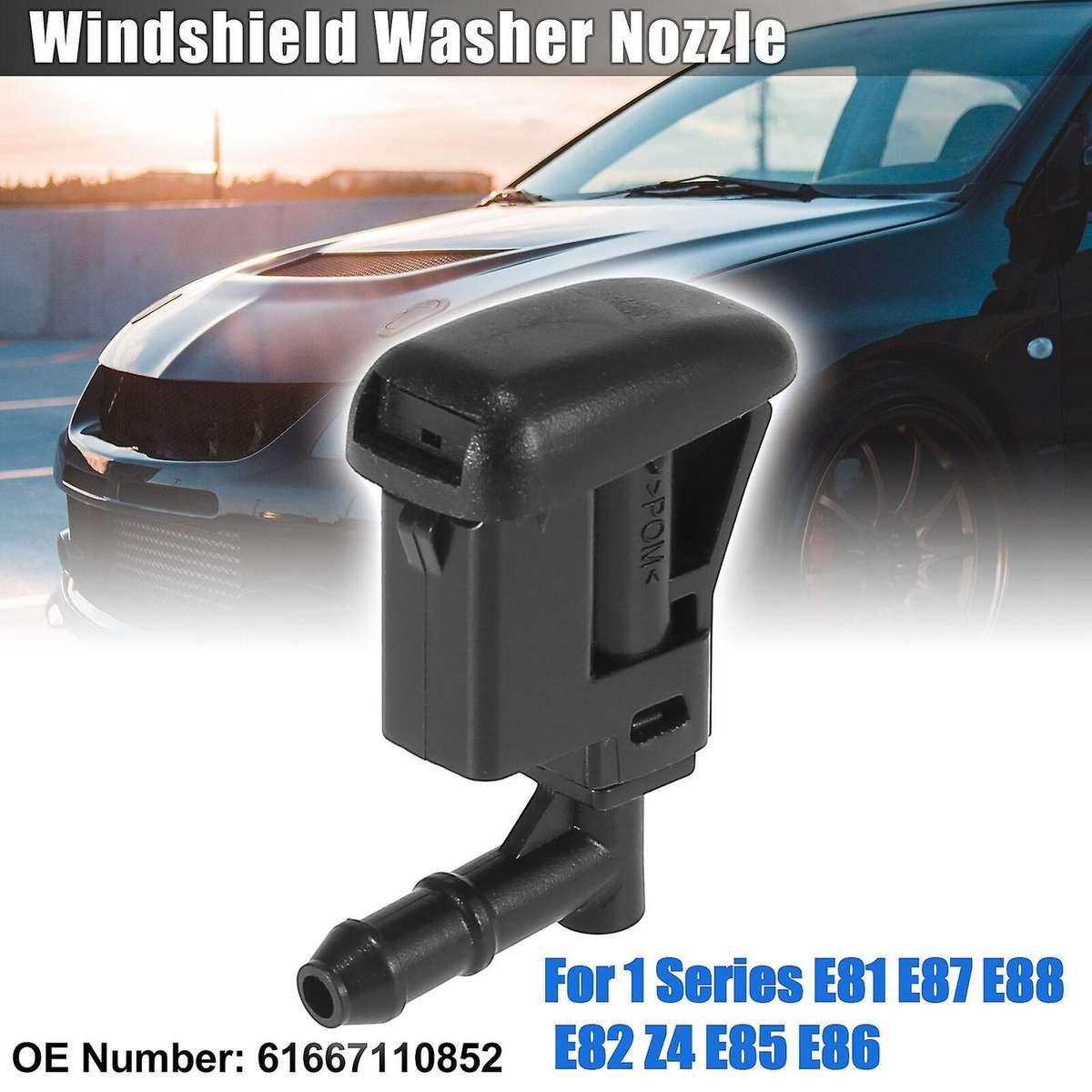 For -bmw 1 Series E81 E87 Windshield Washer Sprayer Jet Front Window