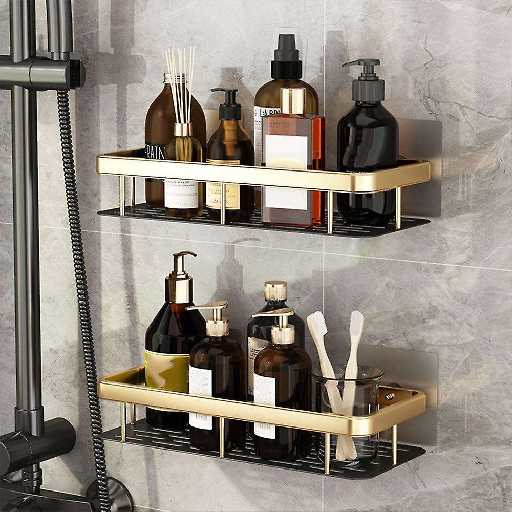 Punch-free Bathroom Shelf Kitchen Organizer Storage Rack Holder