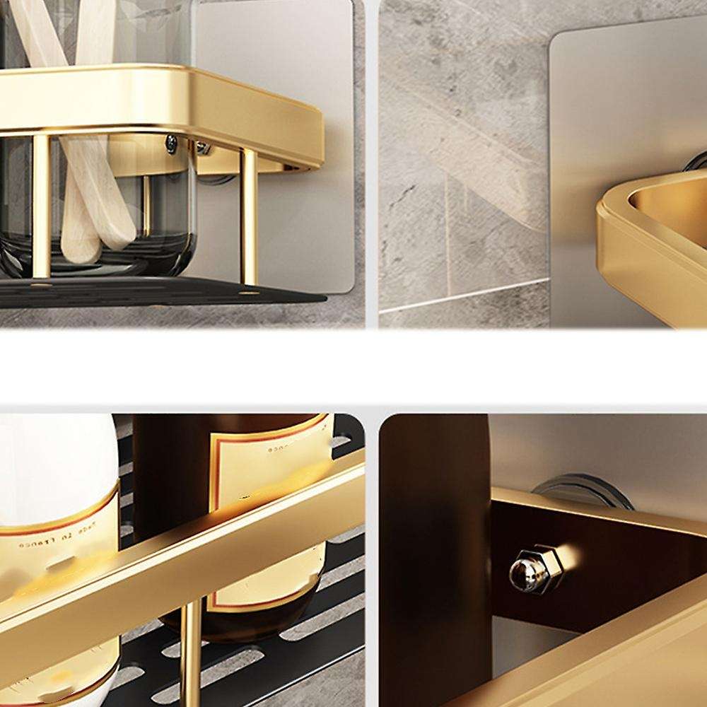 Punch-free Bathroom Shelf Kitchen Organizer Storage Rack Holder