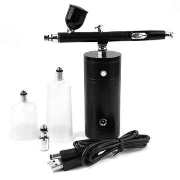 0.3mm Mini Spray Guun Action Air Brush Handheld Pistol Airbrush Pen Compressor Pa... (COLOR.: BLACK)