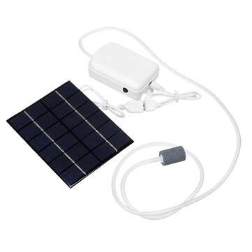1.6L/min Solar Powered Air Pump Kit Portable 5W Solar Panel Oxygen Pump For Fish Tank