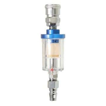 1/4 Inch BSP Mini Air Filter Moisture Water Air Line Filter Clear Trap For Paint Spray Gun