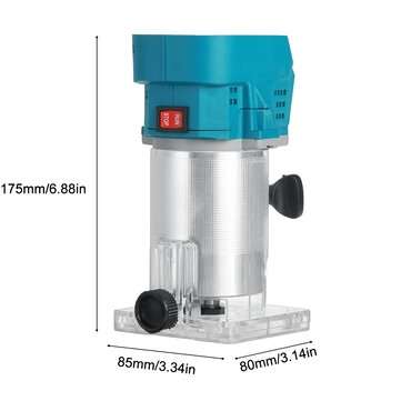 1000W Portable Electric Trimmer Woodworking Roundovers Trimming Machine For Makita 18V Battery