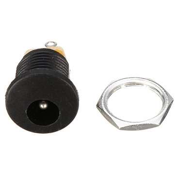 100pcs DC-022 5.5-2.1mm Round Hole Screw Nut DC Power Socket ROHS Internal Jack Connector