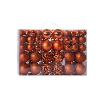 100pcs Decration Ball Set Christmas Tree Decorations Balls Bauble Pack Hanging B... (COLOR.: BRONZE)