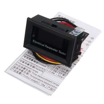 100V 10A DC Combo Meter Volt Amp Power Watt Capacity Panel Meter Monitor for Oled