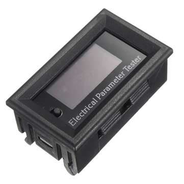 100V 10A DC Combo Meter Volt Amp Power Watt Capacity Panel Meter Monitor for Oled