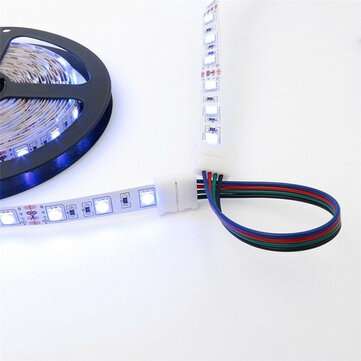 10MM RGB 3528 5050 4Pin LED Strip Light Connector Kit PCB Ribbon Cable PCB Clip Adapter Provides Mos