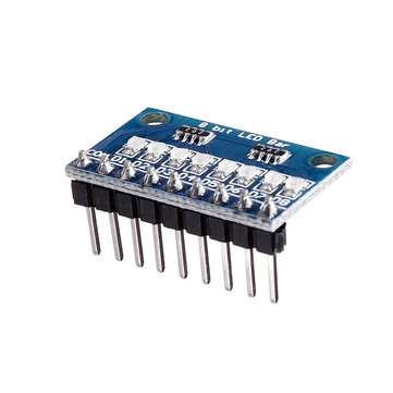 10pcs 3.3V 5V 8 Bit Blue Common Anode LED Indicator Display Module DIY Kit