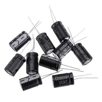 10Pcs 50v 1000uf 1000mf Electrolytic Capacitor 1000UF 50V 13x25mm