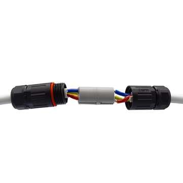 10Pcs CDF-M3 IP68 Waterproof Screw-free Mini Connector 3 Cores Direct-through Outdoor Lighting Small