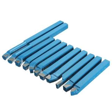 11pcs 8mm Carbide Tipped External Turning Tool Set Lathe Cutting Tool Set for Mini Lathe