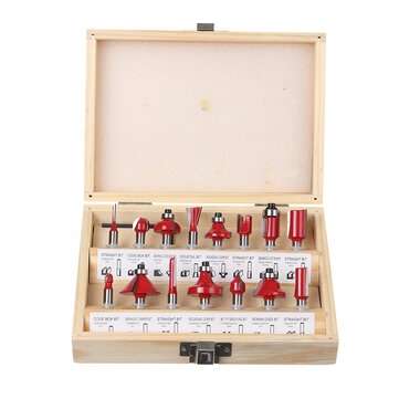 12/15pcs 1/2 1/4 Inch Milling Cutter Router Bit Set for Woodworking (SIZE: 1/4 | QUANTITY: 15PCS)
