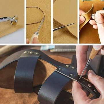 12PCS DIY Leather Craft Hand Tools Kit for Sewing Leather /Canvas