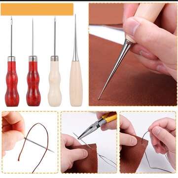 12PCS DIY Leather Craft Hand Tools Kit for Sewing Leather /Canvas