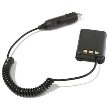 12V Car Charger Battery Adapter Eliminator for Baofeng UV5R Plus Two Way Radio