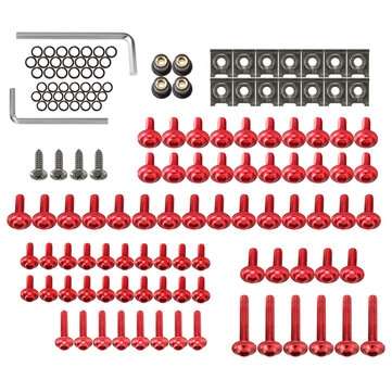 137pcs Fairing Bolt Kit Fastener Clip Screw Nut For Sportbikes Motorcycle (COLOR.: YELLOW)