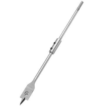 13pcs 6-25mm Wood Spade Flat Drill Bits with Extension Rod 1/4 Inch Hex Shank