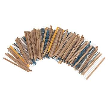 1460pcs 76 Kinds 1R-1M Value 5% 1/4W Metal Film Resistor Assorted Kit  20pcs Each Value with Plastic