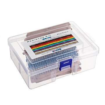 1460pcs 76 Kinds 1R-1M Value 5% 1/4W Metal Film Resistor Assorted Kit  20pcs Each Value with Plastic