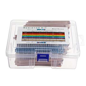 1460pcs 76 Kinds 1R-1M Value 5% 1/4W Metal Film Resistor Assorted Kit  20pcs Each Value with Plastic