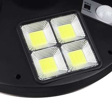 144LED Solar Wall Light Sensor IP65 Remote Control PIR Garden Security Lamp