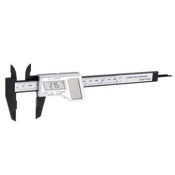 150mm Digital Ruler Digital Caliper Solar Power Carbon Fiber Ruler Measuring Tool