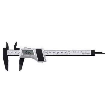 150mm Digital Ruler Digital Caliper Solar Power Carbon Fiber Ruler Measuring Tool