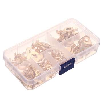 150pcs Ring Type Gold Terminals Golden Brass Non-insulated Crimp Terminals Connectors 3.2mm-10.2mm C