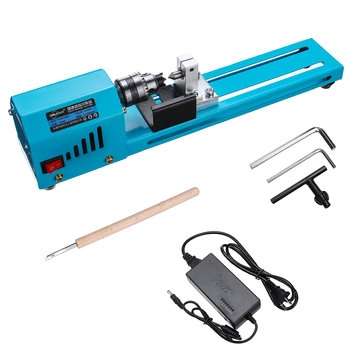 150W 12V-24V Mini Beads Machine Miniature Lathe DIY Woodworking Lathe Grinding Polishing Wood Workin