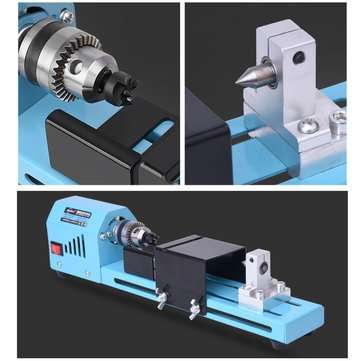 150W 12V-24V Mini Beads Machine Miniature Lathe DIY Woodworking Lathe Grinding Polishing Wood Workin