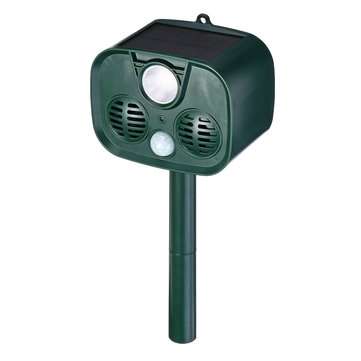 15-75KHZ Animal Repeller Solar Powered Waterproof PIR Sensor USB Solar Alarm Repeller