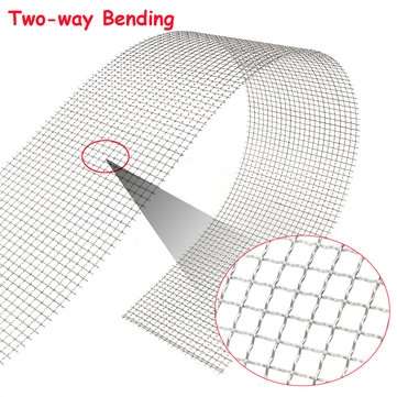 15x90cm Woven Wire 304 Stainless Steel Filtration Grill Sheet Filter 4 Mesh