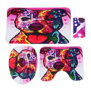 180 x 180CM Bathroom Shower Curtain Graffiti Dog Pattern Print Waterproof Polyester Shower Curtain