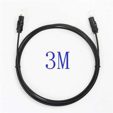 1M-15M Gold Plated Digital Toslink SPDIF Audio Optical Fiber Cable Cord (SIZE: 3M)