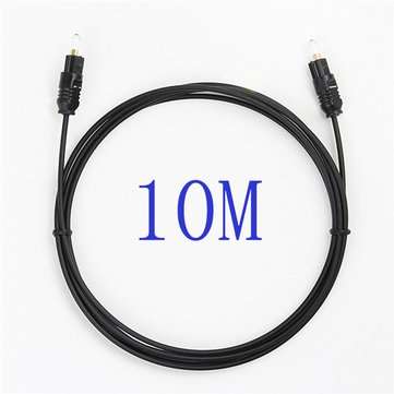1M-15M Gold Plated Digital Toslink SPDIF Audio Optical Fiber Cable Cord (SIZE: 10M)