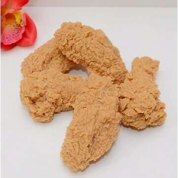 1PCS Artificial Fake Fried Chicken Wing Learning PVC Props Home Shop Decor